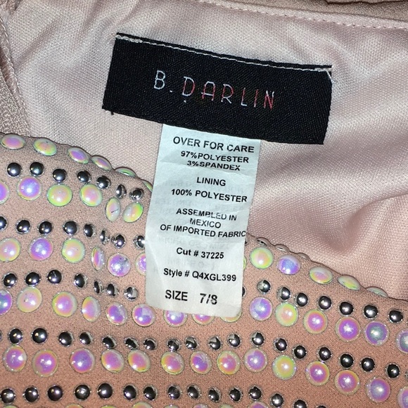 B. Darlin Pink Hi Neck Halter Fit & Flare Mini NWT - Picture 6 of 6
